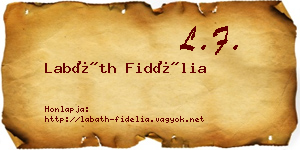 Labáth Fidélia névjegykártya